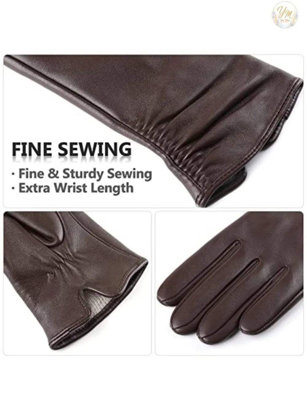 Women's Winter Leather Touchscreen Texting Driving Lambskin Warm Gloves